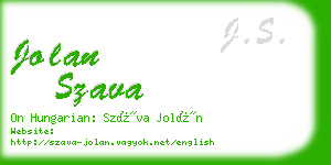 jolan szava business card